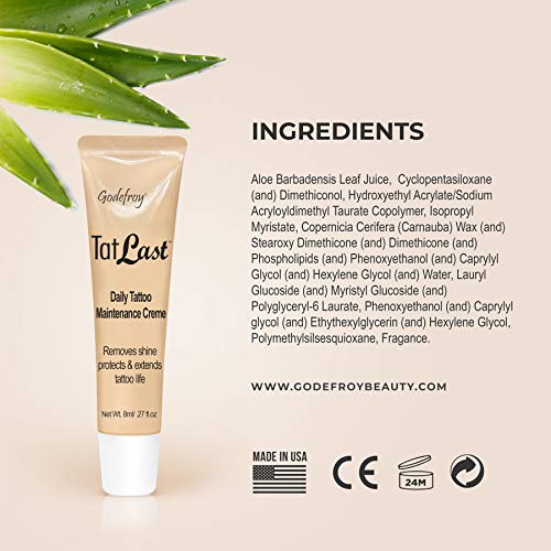 Godefroy TatLast Temporary Tattoo Shine Reduction and Protective Solution For...