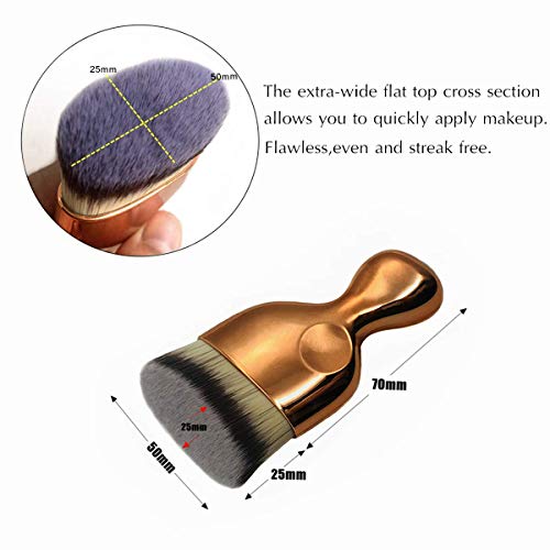 Angled Flat Foundation Brush High Density Face Body Kabuki Makeup Brush for L...