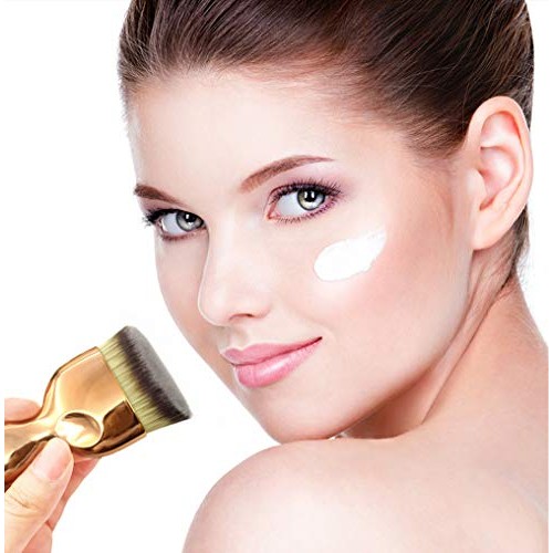 Angled Flat Foundation Brush High Density Face Body Kabuki Makeup Brush for L...