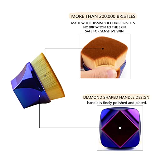 Professional Foundation Brush for Face, Synthetic Flat Top Kabuki Makeup Brus...