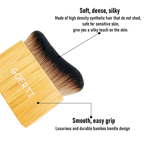 Professional Kabuki Brush with Travel Bag, Full Coverage Face and Body or Leg...