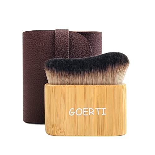 Professional Kabuki Brush with Travel Bag, Full Coverage Face and Body or Leg...