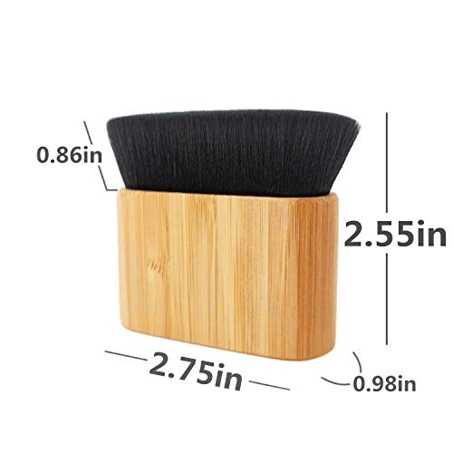 Professional Makeup Kabuki Foundation Brush for Face and Body Makeup, Bamboo ...