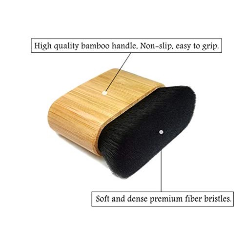 Professional Makeup Kabuki Foundation Brush for Face and Body Makeup, Bamboo ...