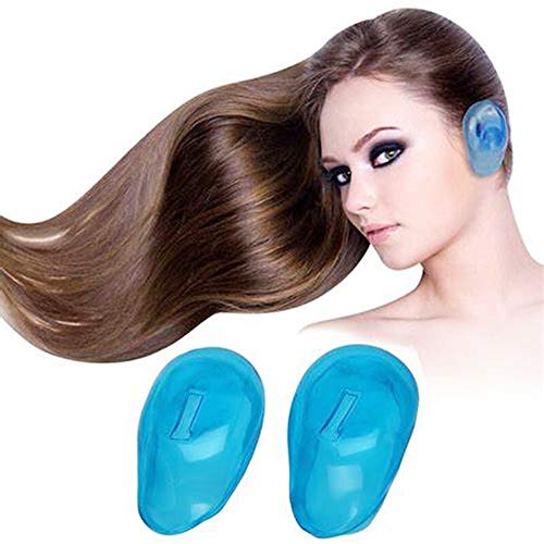 Gofypel Ear Cover Silicone Hair Dye Shield Blue Ear Protection Reusable for H...