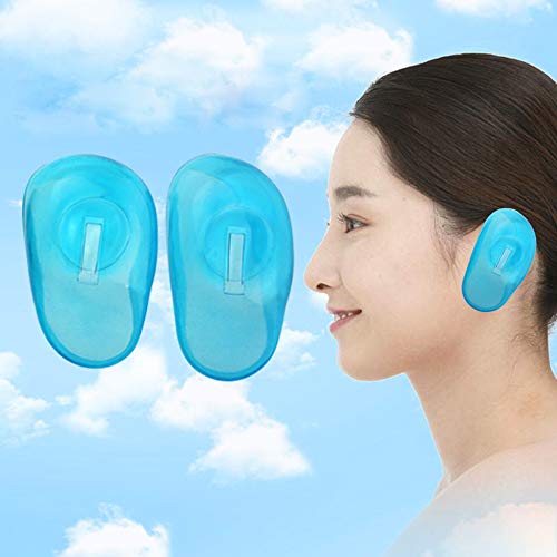 Gofypel Ear Cover Silicone Hair Dye Shield Blue Ear Protection Reusable for H...