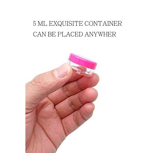 55 Pieces 5 Gram/ 5ML Plastic Pot Jars, Cosmetic Containers, Samples Containe...