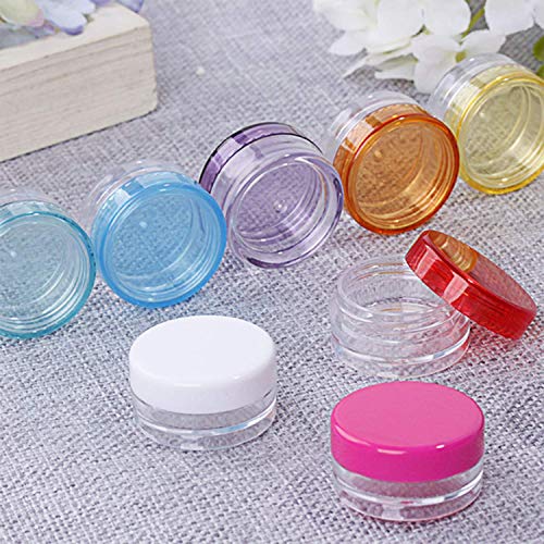 55 Pieces 5 Gram/ 5ML Plastic Pot Jars, Cosmetic Containers, Samples Containe...