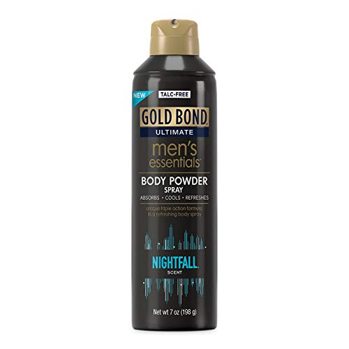 Gold Bond Men's Essentials Talc-Free Body Powder Spray 7 oz Nightfall Scent W...