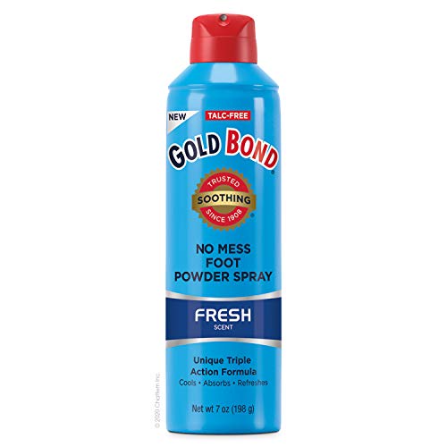 Gold Bond No Mess Talc-Free Foot Powder Spray 7 oz, Fresh Scent