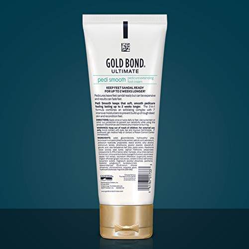 Gold Bond Ultimate Pedi Smooth Foot Cream 3.5 oz., Fresh Spa Scent, Exfoliate...