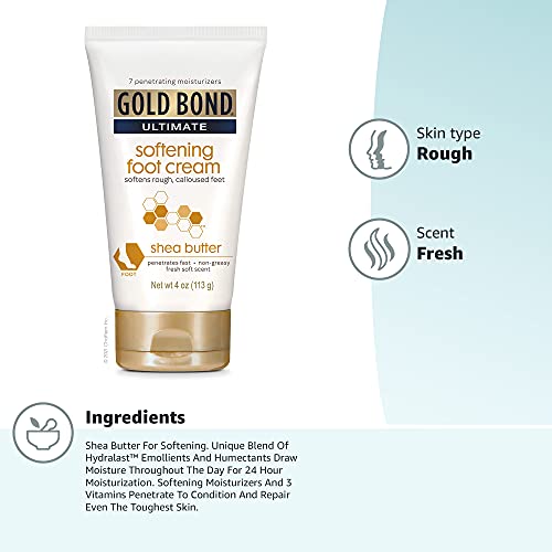 Gold Bond Ultimate Softening Foot Cream With Shea Butter to Soften Rough & Ca...