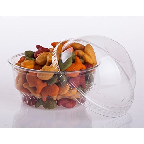 GOLDEN APPLE, 5oz-30sets Clear Plastic Cups for Ice Cream, Dessert Cups, Snac...