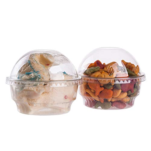 GOLDEN APPLE, 5oz-30sets Clear Plastic Cups for Ice Cream, Dessert Cups, Snac...