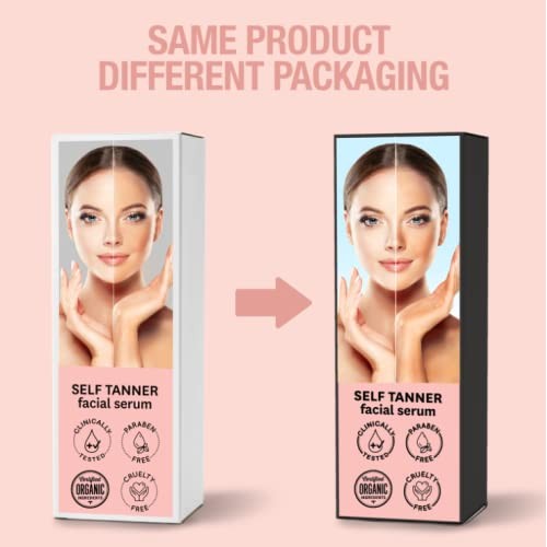 Face Tanner – Self Tan Serum w/Hyaluronic Acid and Organic Rosehip Oil, Self ...