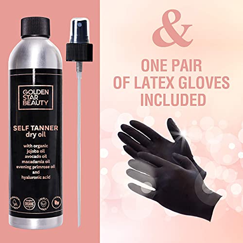 Self Tanner Oil - Natural Sunless Tanning Spray w/ Hyaluronic Acid and Organi...