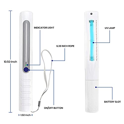 UV Light Sanitizer Wand - Portable UV-C Wand Technology - UV Sanitizing Wand ...