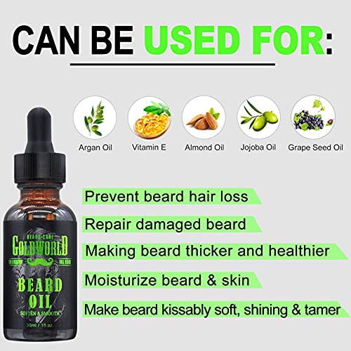 Beard Kit,Beard Growth Kit,Beard Grooming Kit,w/Beard Foam/Shampoo/Wash,Growt...
