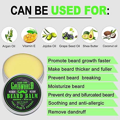 Beard Kit,Beard Growth Kit,Beard Grooming Kit,w/Beard Foam/Shampoo/Wash,Growt...