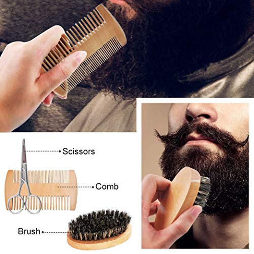Beard Kit,Beard Growth Kit,Beard Grooming Kit,w/Beard Foam/Shampoo/Wash,Growt...