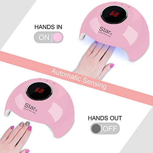 UV LED Nail Lamp,24W Gel Nail Lamp with 3 Timer Setting,Golspark Nail Dryer P...