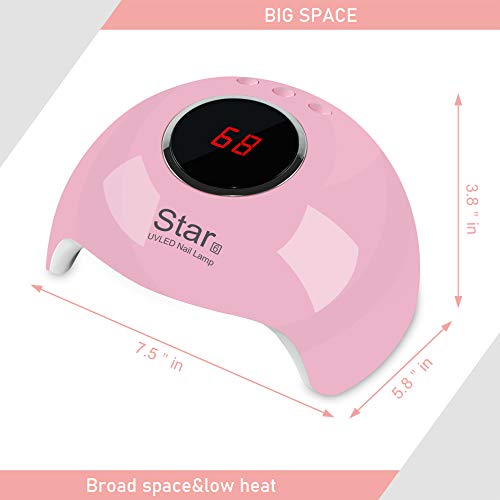 UV LED Nail Lamp,24W Gel Nail Lamp with 3 Timer Setting,Golspark Nail Dryer P...