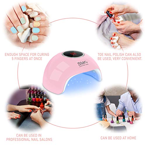 UV LED Nail Lamp,24W Gel Nail Lamp with 3 Timer Setting,Golspark Nail Dryer P...