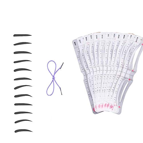 Eyebrow Stencils Kit 12 Pieces Eyebrow Shaping Tool Eyebrow Grooming Kit, Inc...
