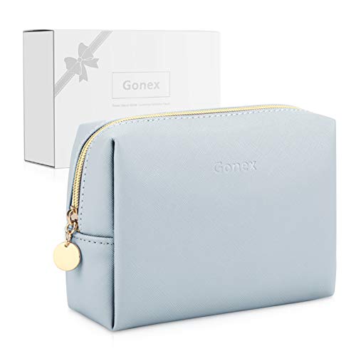 Gonex Small Makeup Bag for Purse, Water-Resistant PU Vegan Leather Travel Cos...