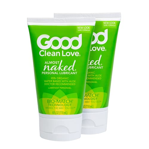 Good Clean Love Almost Naked Personal Lubricant, Organic Water-Based Lube wit...