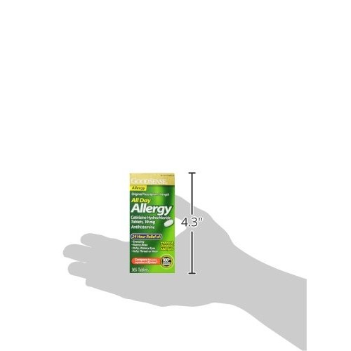 GoodSense All Day Allergy, Cetirizine Hydrochloride Tablets, 10 mg, Antihista...