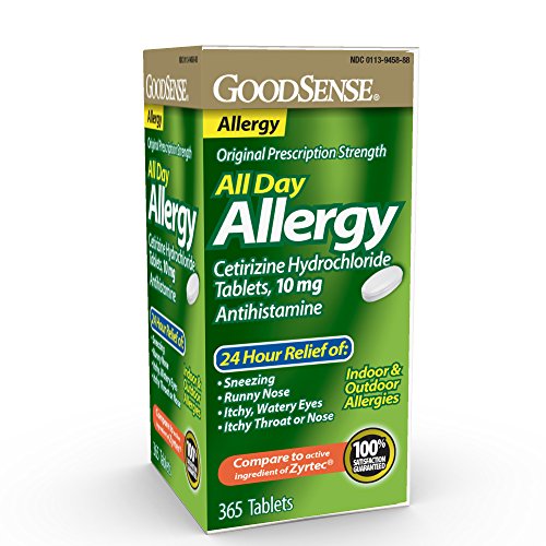 GoodSense All Day Allergy, Cetirizine Hydrochloride Tablets, 10 mg, Antihista...