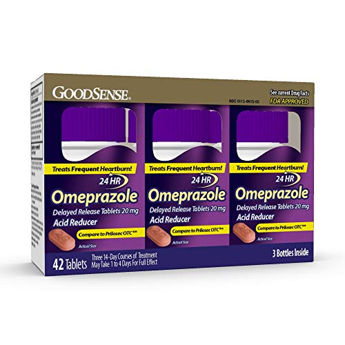 GoodSense Omeprazole Delayed Release Tablets 20 mg, Stomach Acid Reducer for ...