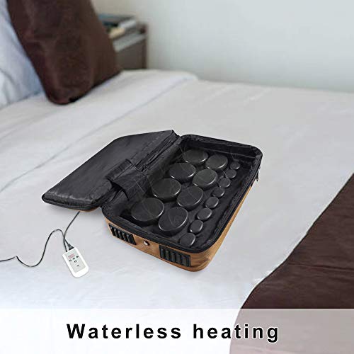 Goodtar Portable Hot Stones Warmer Set Spa Salon Massage Digital Electric Hea...