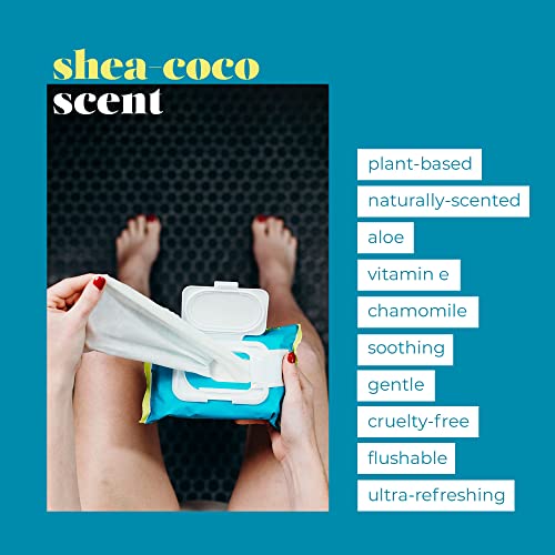 Goodwipes Flushable & Biodegradable Wipes with Botanicals, Dispenser for At-H...