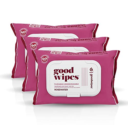 Goodwipes Flushable & Plant-Based Wipes with Botanicals | Dispenser for At-Ho...