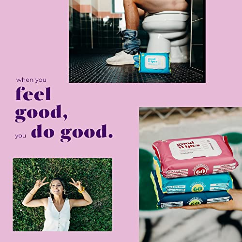 Goodwipes Flushable Butt Wipes, Lavender Scent, Biodegradable with Botanicals...