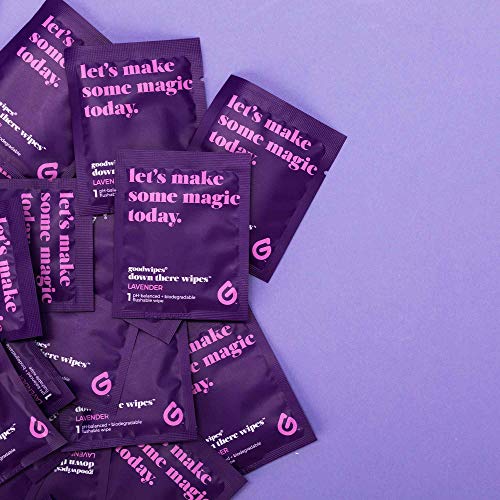 Goodwipes Flushable Down There Feminine Hygiene Wipes, Lavender Scent, Indivi...