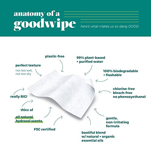 Goodwipes Flushable Down There Feminine Hygiene Wipes, Lavender Scent, Indivi...