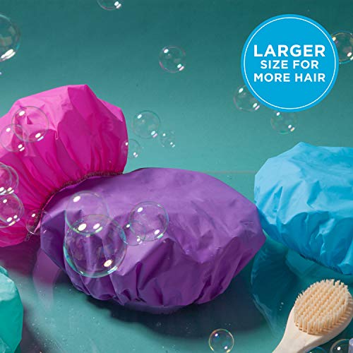 Goody Styling Essentials Shower Cap, 3 count, Colors May Vary