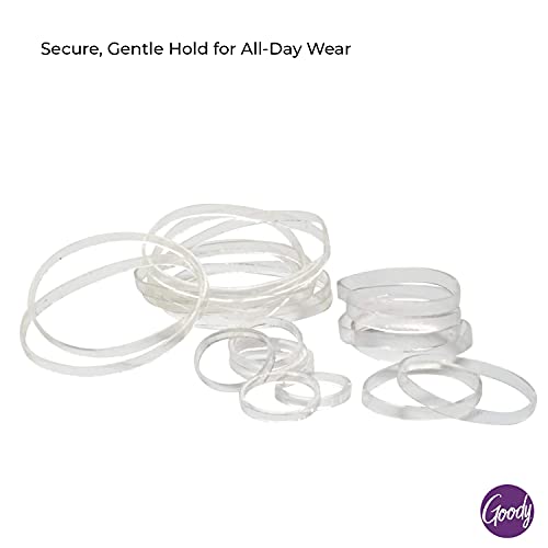 GOODY Ouchless Womens Polyband Elastic Hair Tie - 250 Count, Clear - Fine Hai...