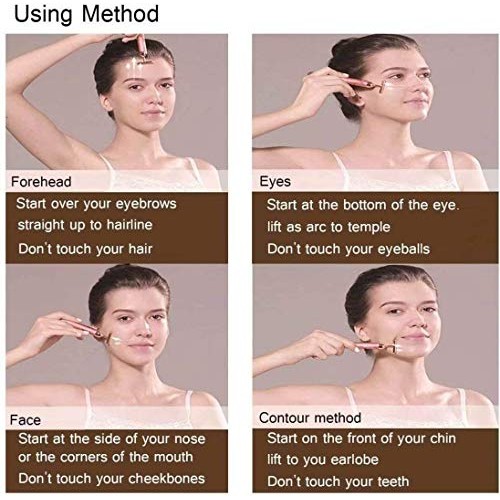 Beauty Bar 24k Golden Pulse Facial Massager, GOODYBUY T-Shape Electric Sign F...