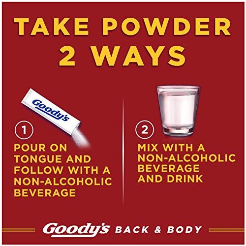 Goody's Back and Body Pain Relief Powder | 24 Powder Sticks | Pack of 2