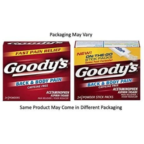 Goody's Back and Body Pain Relief Powder | 24 Powder Sticks | Pack of 2