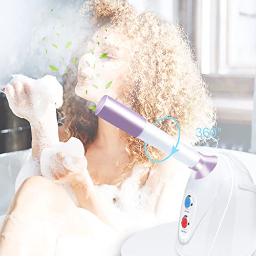 Nano Facial Steamer with Extendable Arm, Cold/Warm/Hot Face Steamer for Facia...