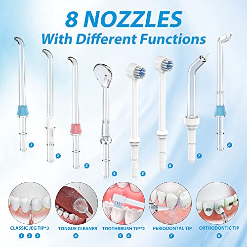 Water Flosser, GOOLUC Water Flossers for Teeth/Braces Cleaning, 10 Pressure L...