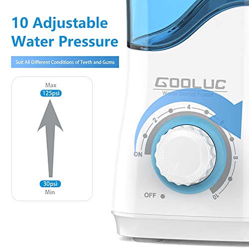 Water Flosser, GOOLUC Water Flossers for Teeth/Braces Cleaning, 10 Pressure L...