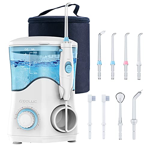Water Flosser, GOOLUC Water Flossers for Teeth/Braces Cleaning, 10 Pressure L...
