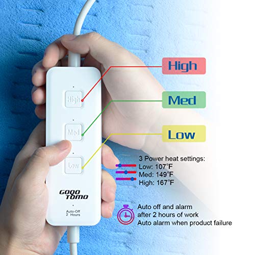 Heating Pad Electric Fast-Heating for Back/Waist/Abdomen/Shoulder/Neck Pain a...