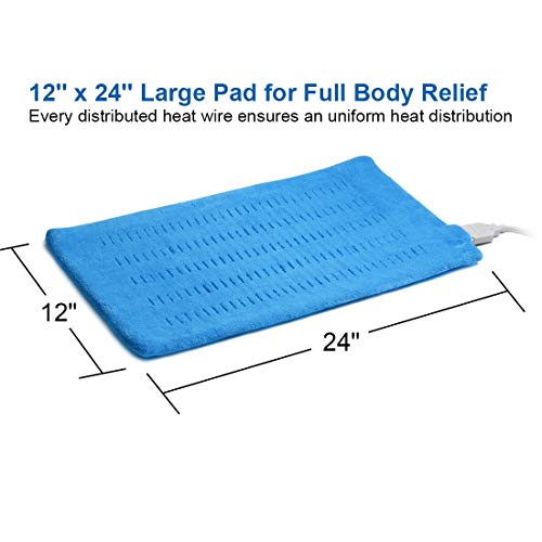 Heating Pad Electric Fast-Heating for Back/Waist/Abdomen/Shoulder/Neck Pain a...
